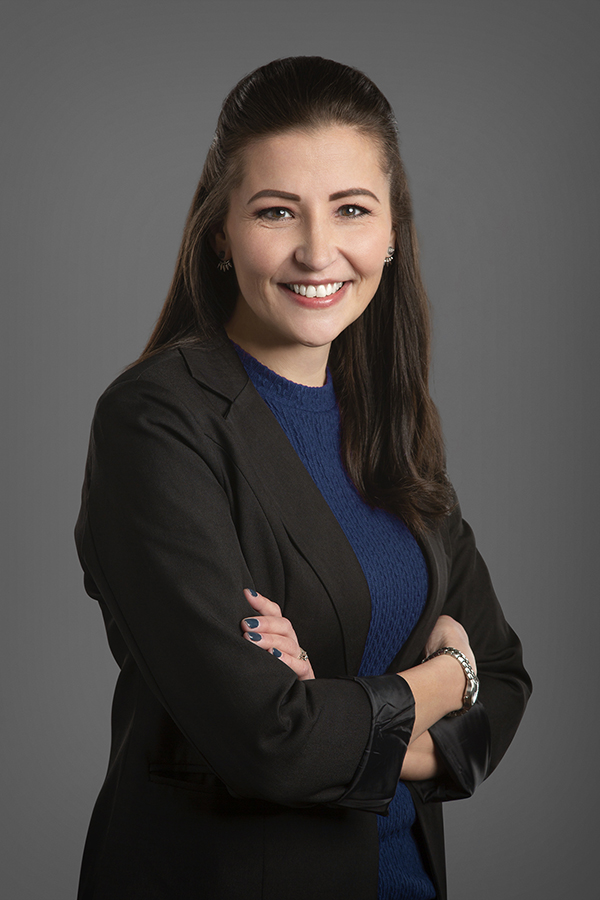 Jordana Kluyt working at Oliver's Funeral Home, Grande Prairie, Alberta