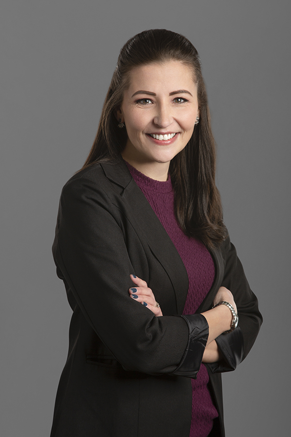 Jordana Kluyt working at Oliver's Funeral Home, Grande Prairie, Alberta