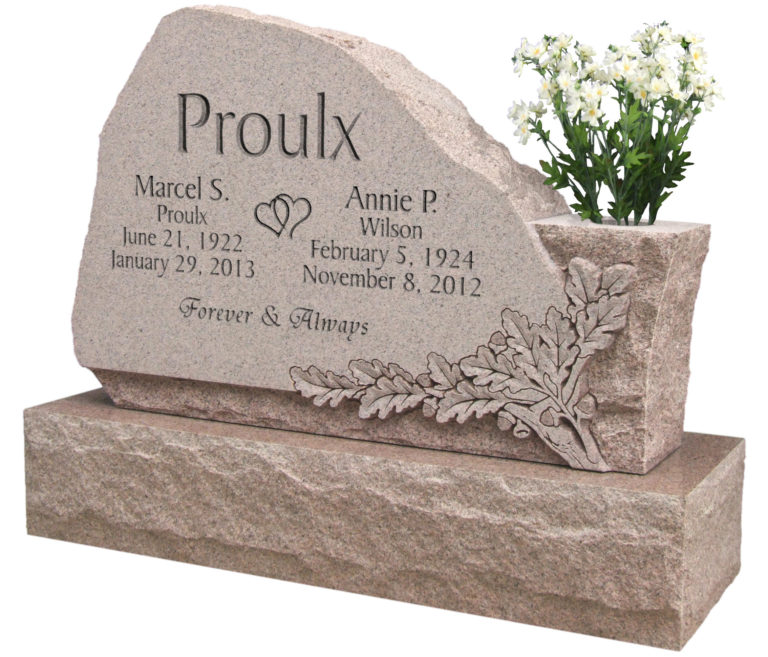 Granite Monument. Special order monument with vase