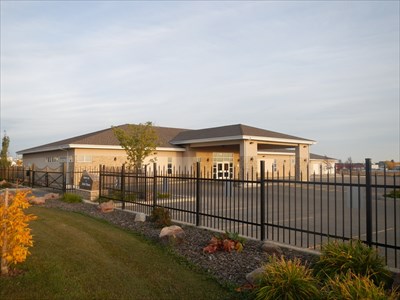 Kingdom Hall of Jehovah's Witness exterior of building, located in Grande Prairie, Alberta