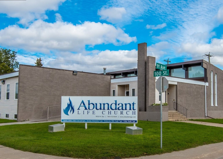 Abundant Life Church of Grande Prairie exterior of building, located in Grande Prairie, Alberta.