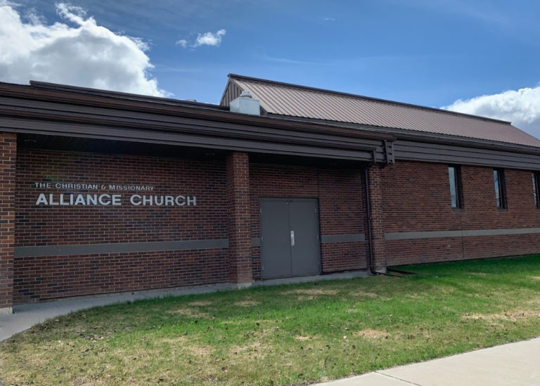 Beaverlodge Alliance Church exterior of building, located in Beaverlodge Alberta