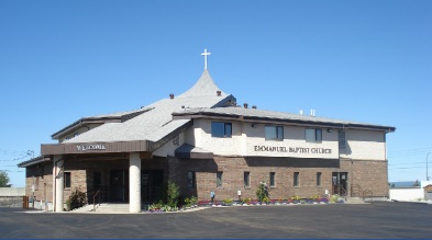 Emmanuel Baptist Church exterior of building, located in Valleyview, Alberta
