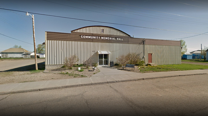 Rycroft Memorial Hall in Rycroft, Alberta exterior photo of building