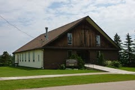 La Glace Bible Fellowship (Mennonite Brethren) exterior of building, located in La Glace, ALberta