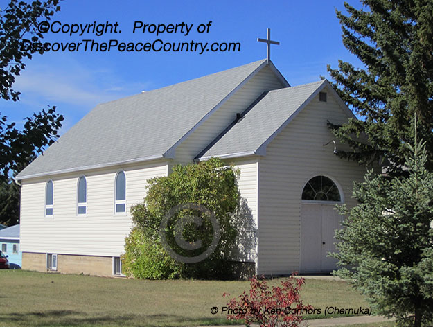 St. Paul Lutheran Church exterior of the building, located in Hines Creek