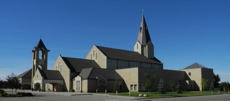 St. Joseph Roman Catholic Church exterior of the building, located in Grande Prairie