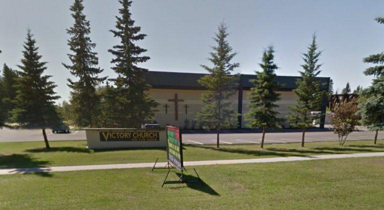 victory church on the rock exterior of the building located in Grande Prairie, Alberta