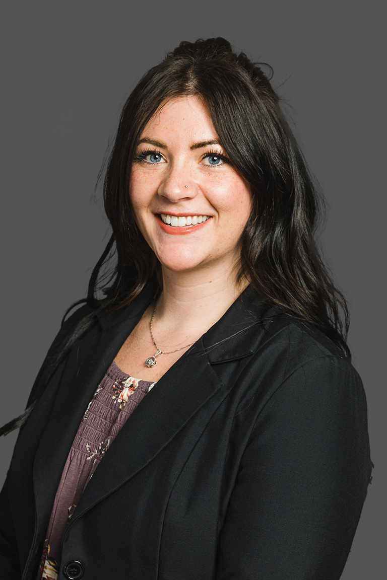 Kayla Cook working at Oliver's Funeral Home, Grande Prairie, Alberta