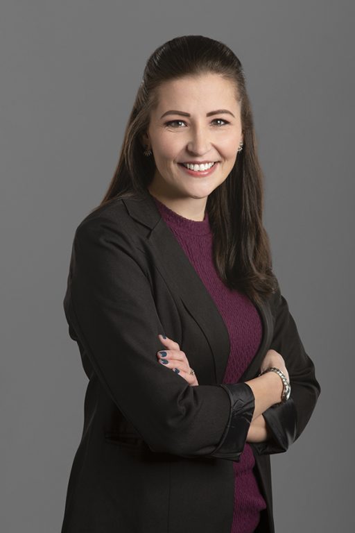 Jordana Kluyt working at Oliver's Funeral Home, Grande Prairie, Alberta