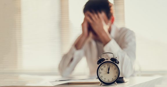 Man stressed about time